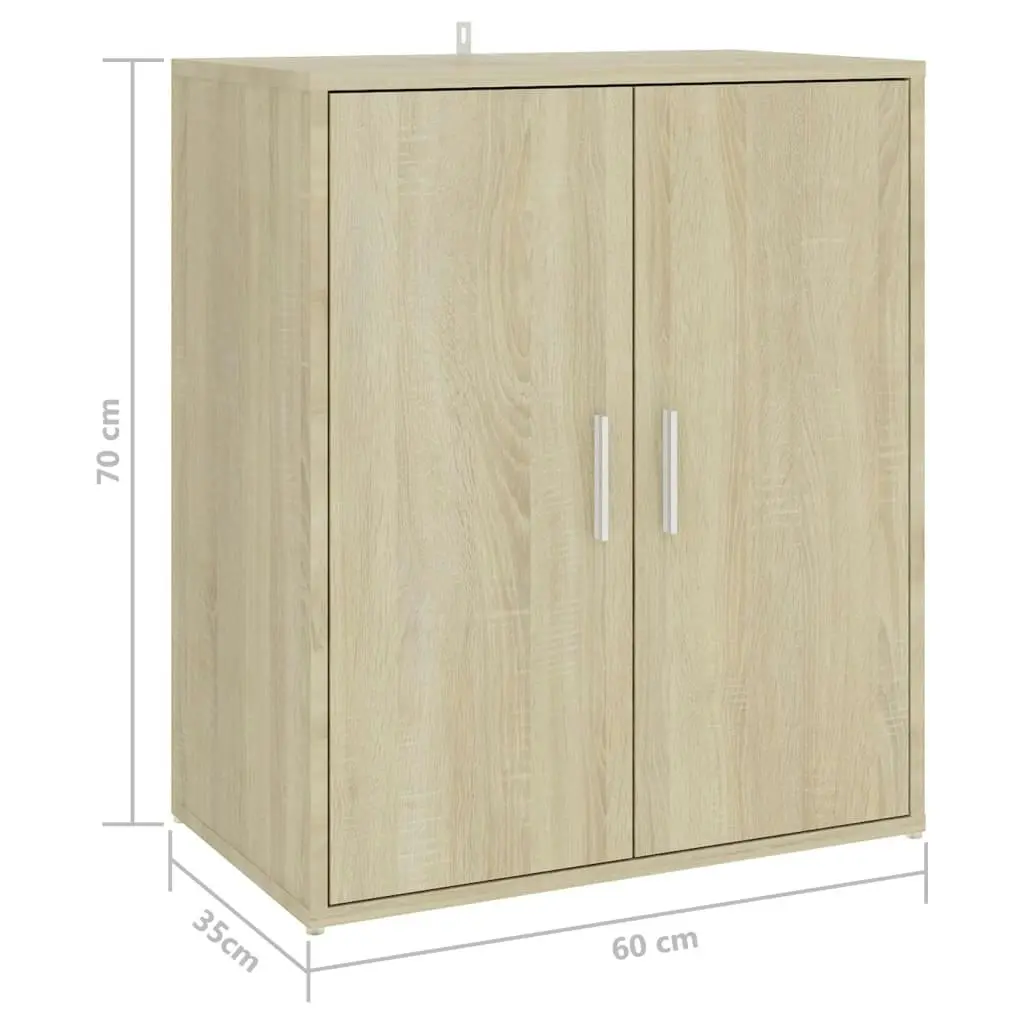 Shoe Cabinet Sonoma Oak 60x35x70 cm Engineered Wood 808921