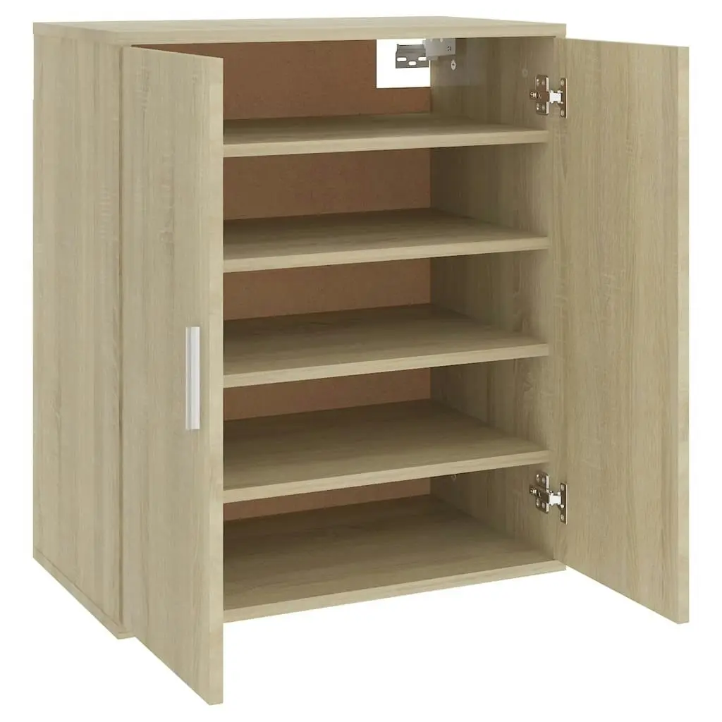 Shoe Cabinet Sonoma Oak 60x35x70 cm Engineered Wood 808921