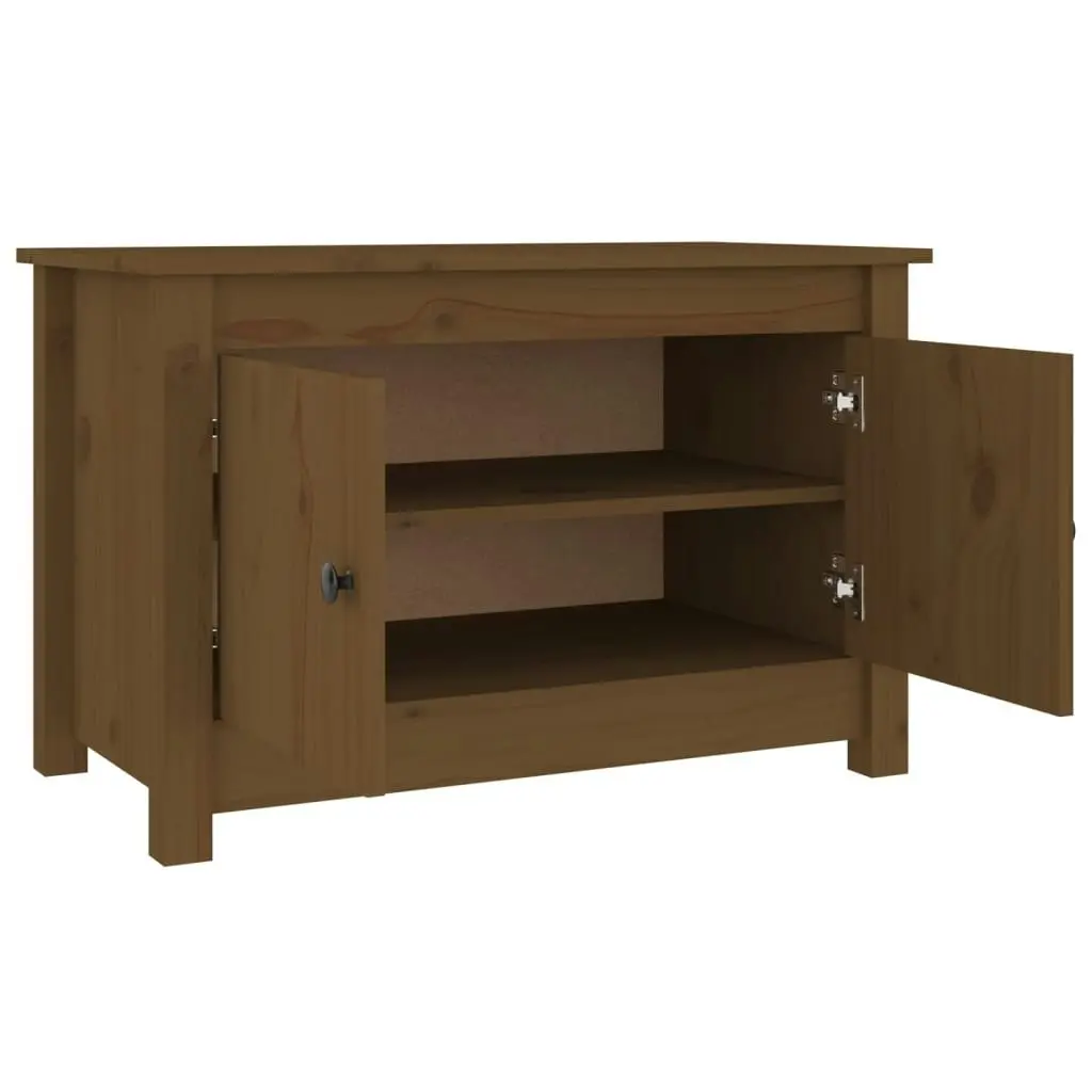 Shoe Cabinet Honey Brown 70x38x45.5 cm Solid Wood Pine 813782