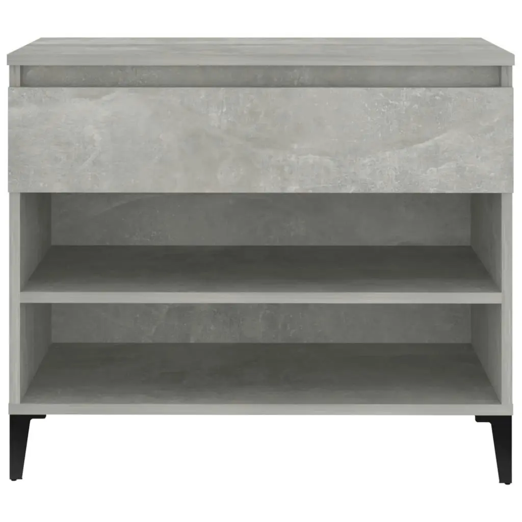 Shoe Cabinet Concrete Grey 70x36x60 cm Engineered Wood 819768