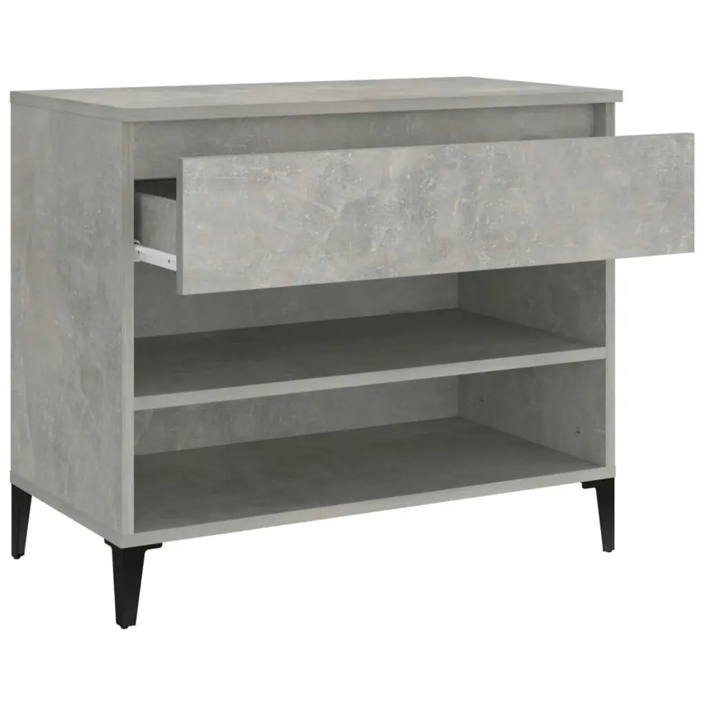 Shoe Cabinet Concrete Grey 70x36x60 cm Engineered Wood 819768