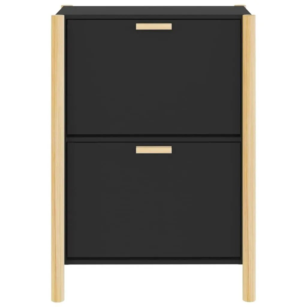 Shoe Cabinet Black 57.5x33x80 cm Engineered Wood 345685