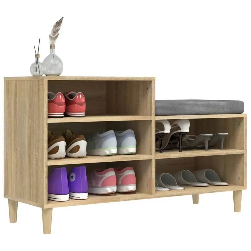 Shoe Cabinet Sonoma Oak 102x36x60 cm Engineered Wood 819727