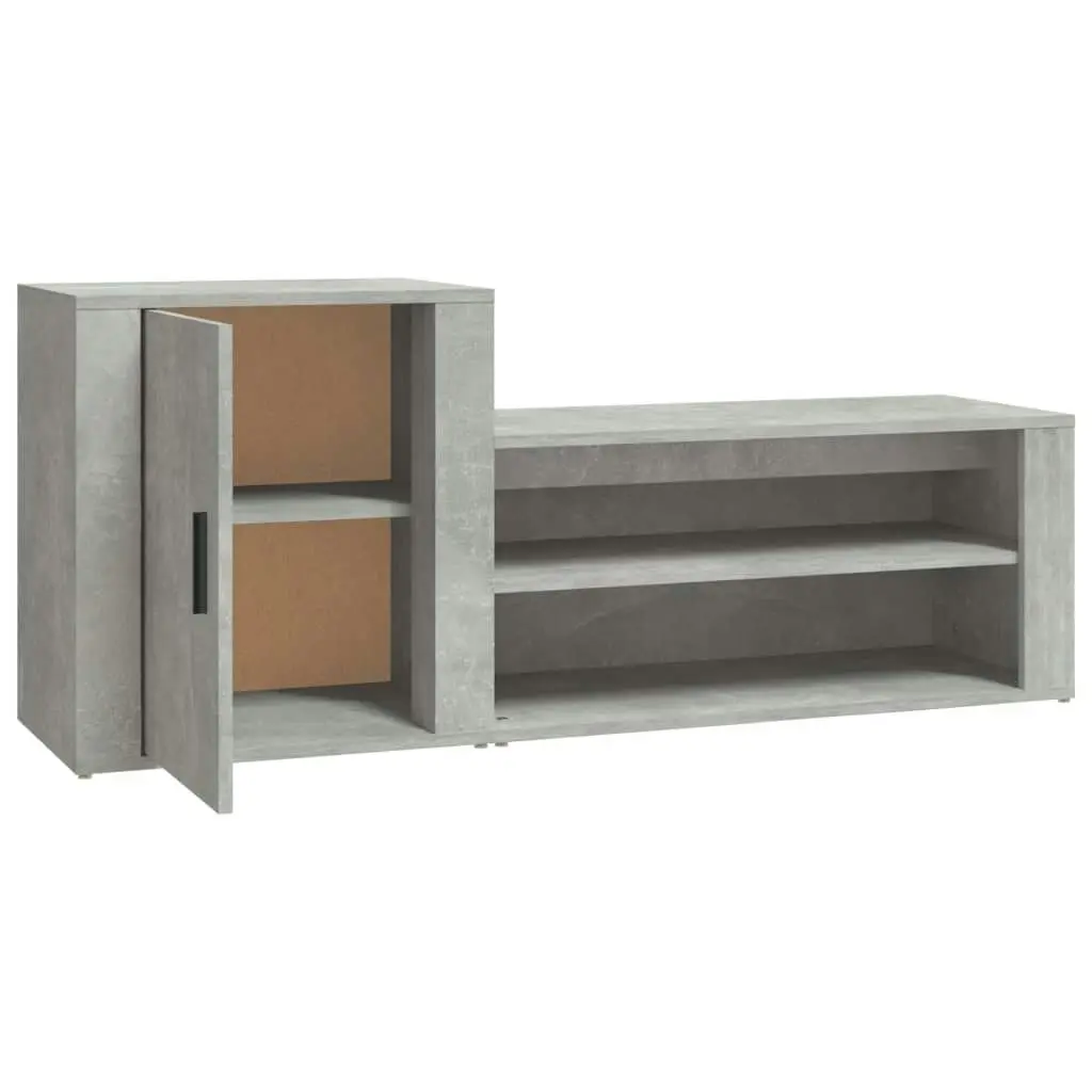 Shoe Cabinet Concrete Grey 130x35x54 cm Engineered Wood 816748