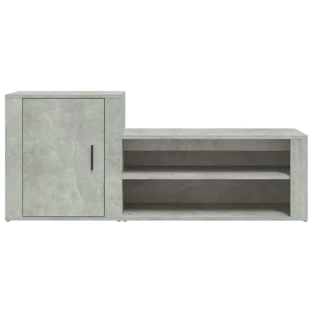 Shoe Cabinet Concrete Grey 130x35x54 cm Engineered Wood 816748