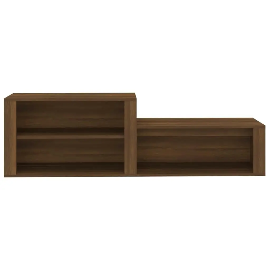 Shoe Cabinet Brown Oak 150x35x45 cm Engineered Wood 816919