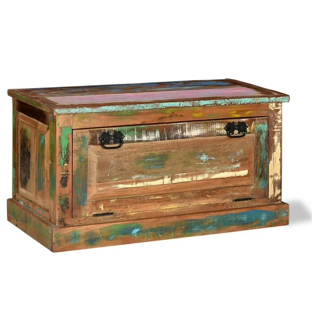 Shoe Storage Bench Solid Reclaimed Wood 244832