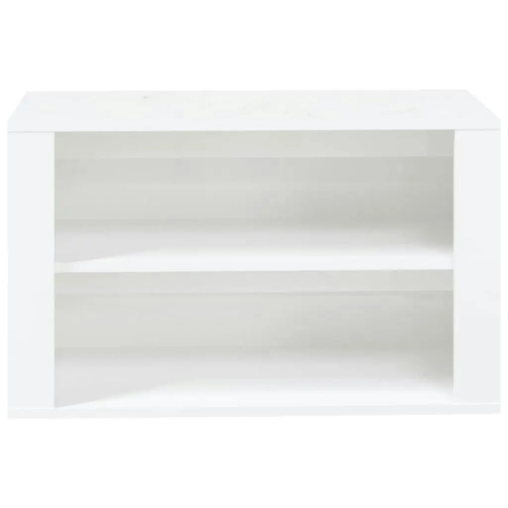 Shoe Rack High Gloss White 75x35x45 cm Engineered Wood 816898