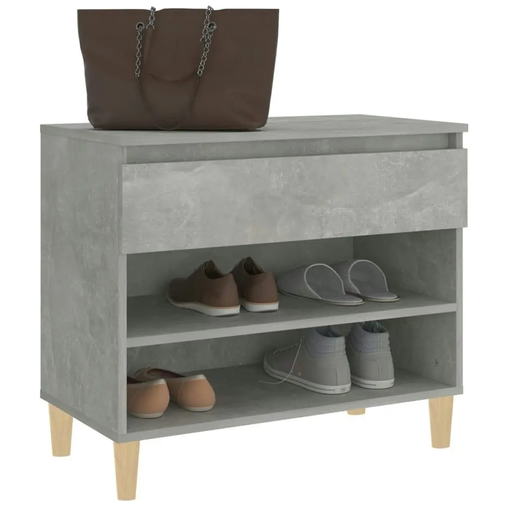 Shoe Cabinet Concrete Grey 70x36x60 cm Engineered Wood 819760