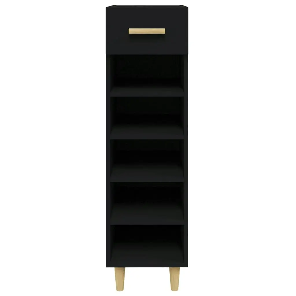 Shoe Cabinet Black 30x35x105 cm Engineered Wood 812799