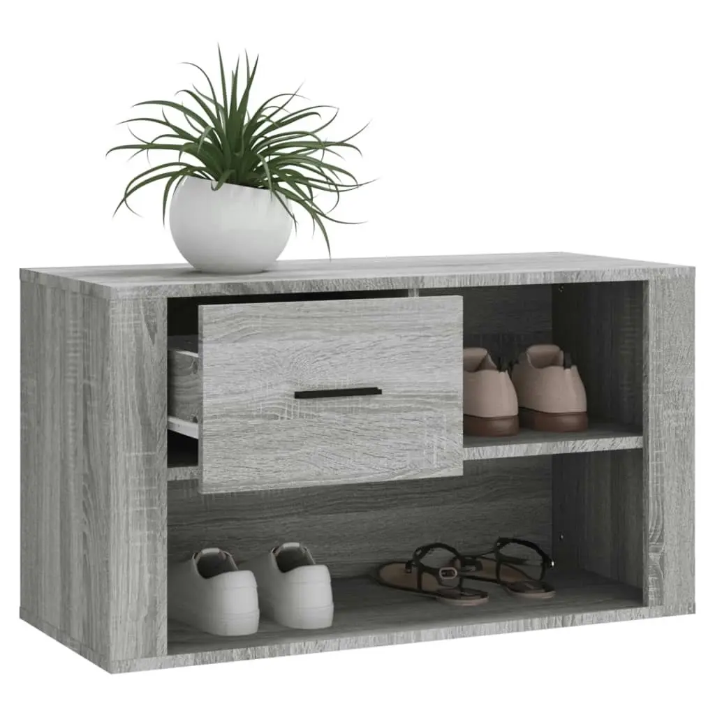 Shoe Cabinet Grey Sonoma 80x35x45 cm Engineered Wood 816758