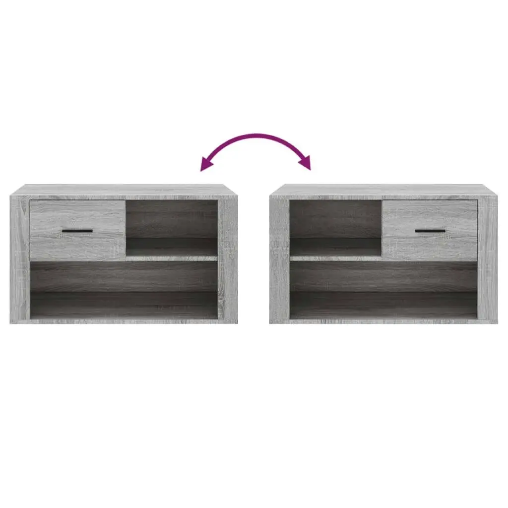 Shoe Cabinet Grey Sonoma 80x35x45 cm Engineered Wood 816758