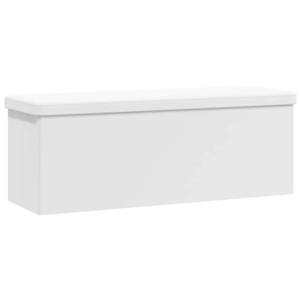 Storage Bench Foldable White PVC 374907