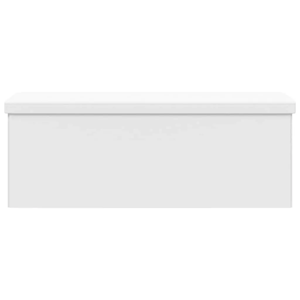 Storage Bench Foldable White PVC 374907