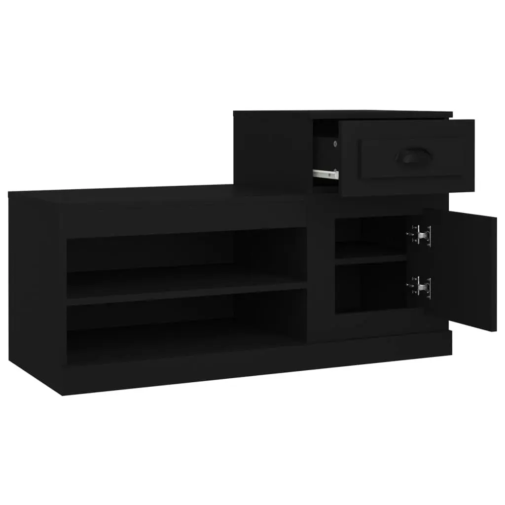 Shoe Cabinet Black 100x42x60 cm Engineered Wood 816417