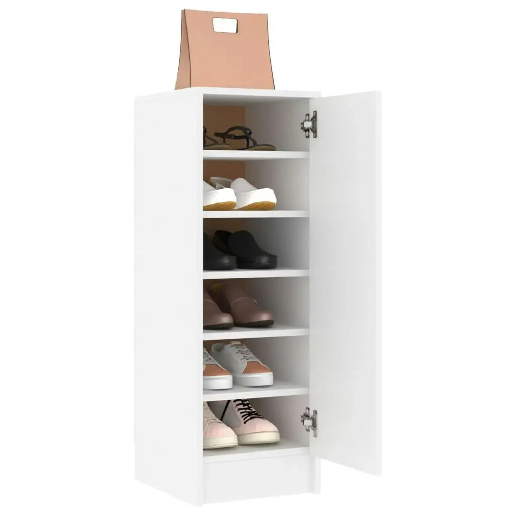 Shoe Cabinet White 32x35x92 cm Engineered Wood 808972