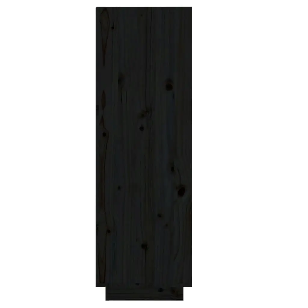 Shoe Cabinet Black 30x34x105 cm Solid Wood Pine 813559