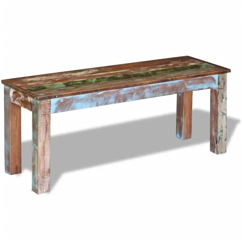 Bench Solid Reclaimed Wood 110x35x45 cm 243454