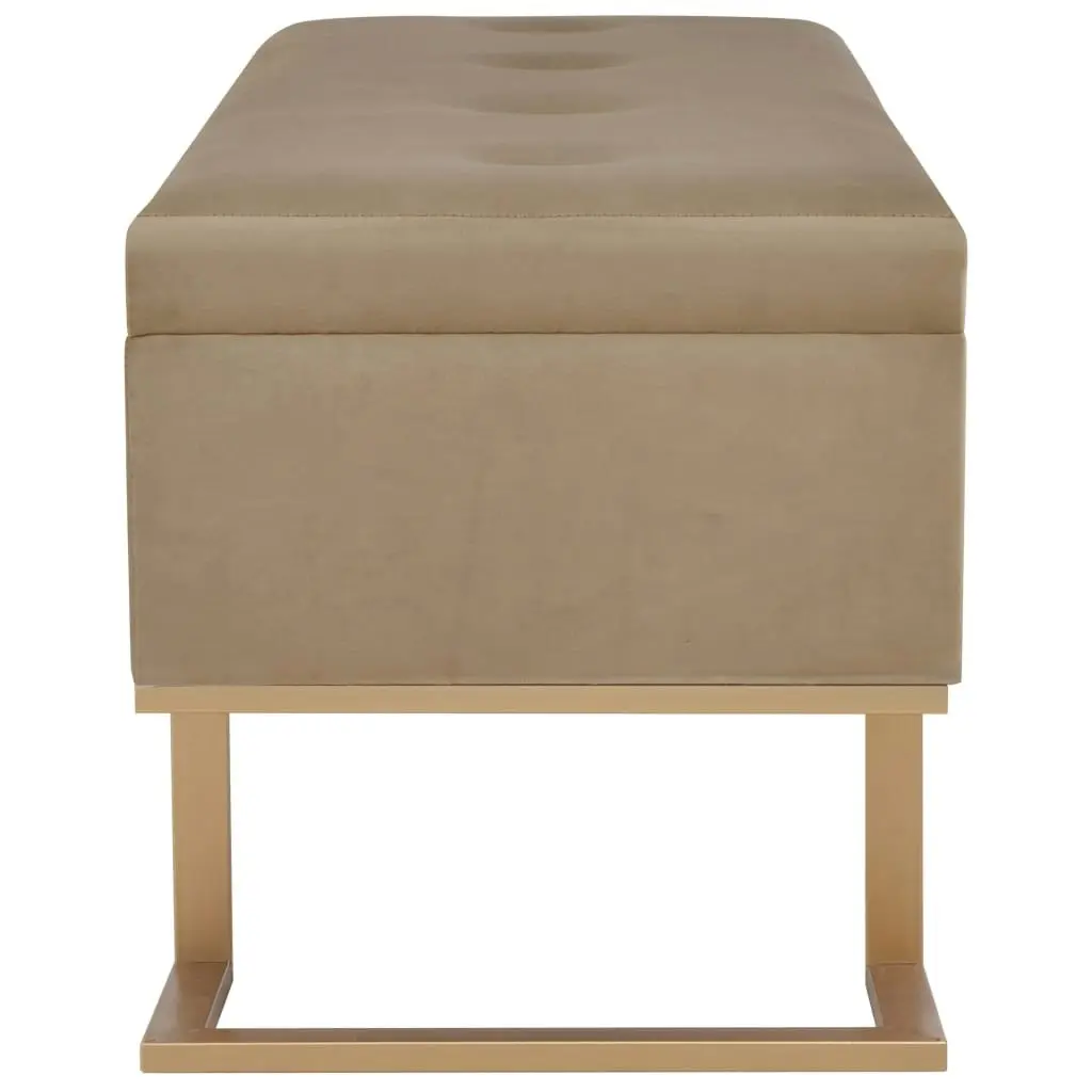 Bench with Storage Compartment 105 cm Beige Velvet 247574