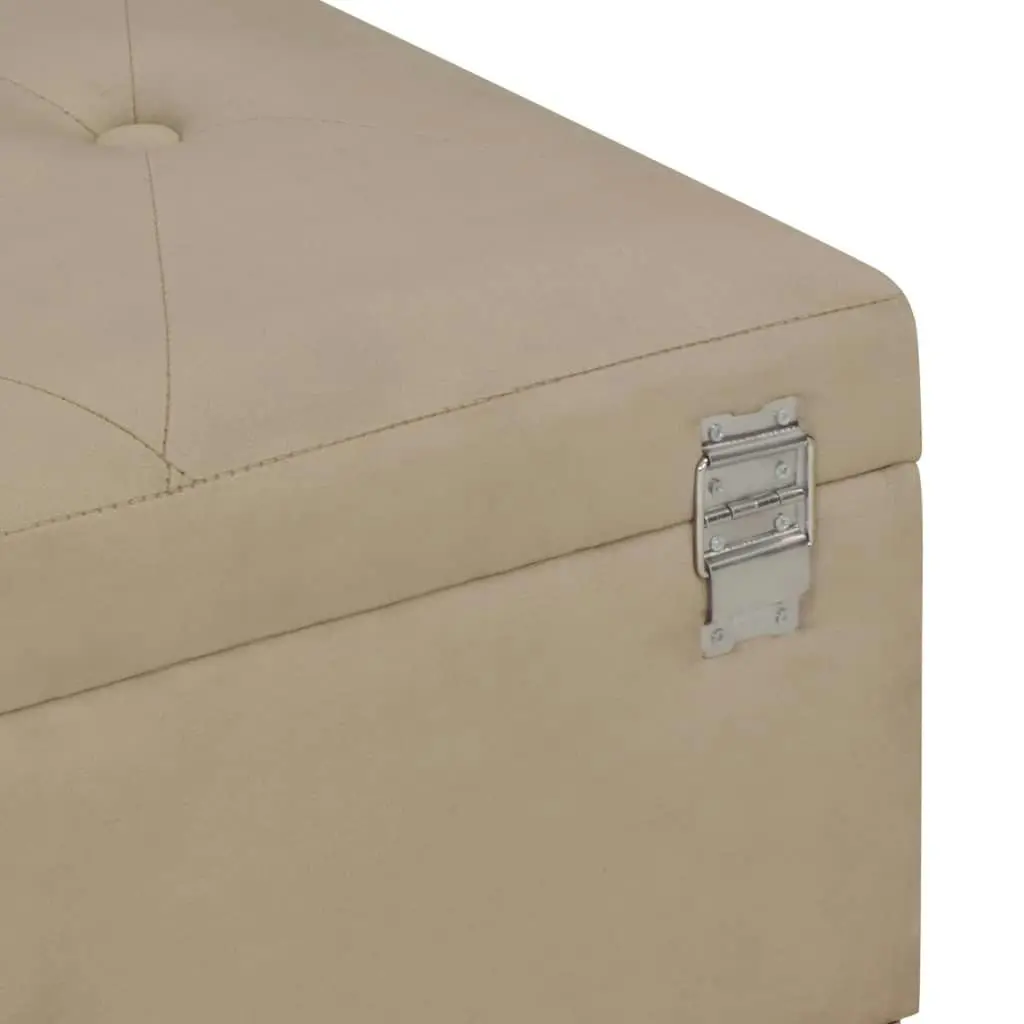 Bench with Storage Compartment 105 cm Beige Velvet 247574