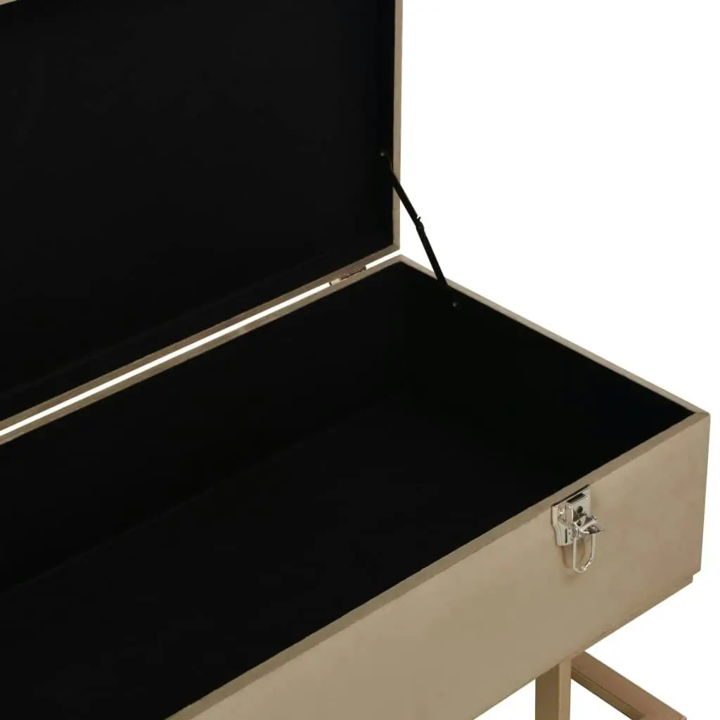 Bench with Storage Compartment 105 cm Beige Velvet 247574