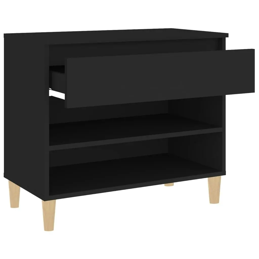 Shoe Cabinet Black 70x36x60 cm Engineered Wood 819757