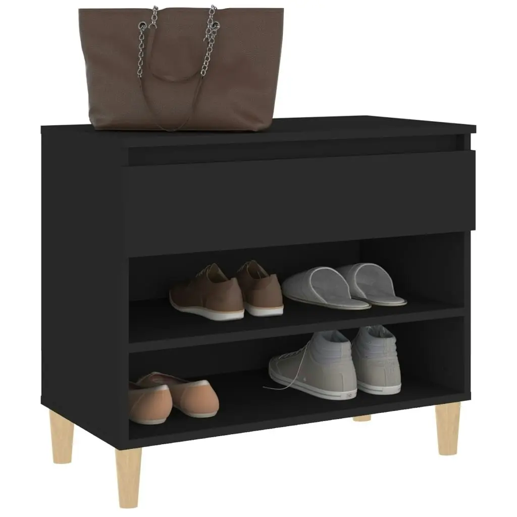 Shoe Cabinet Black 70x36x60 cm Engineered Wood 819757