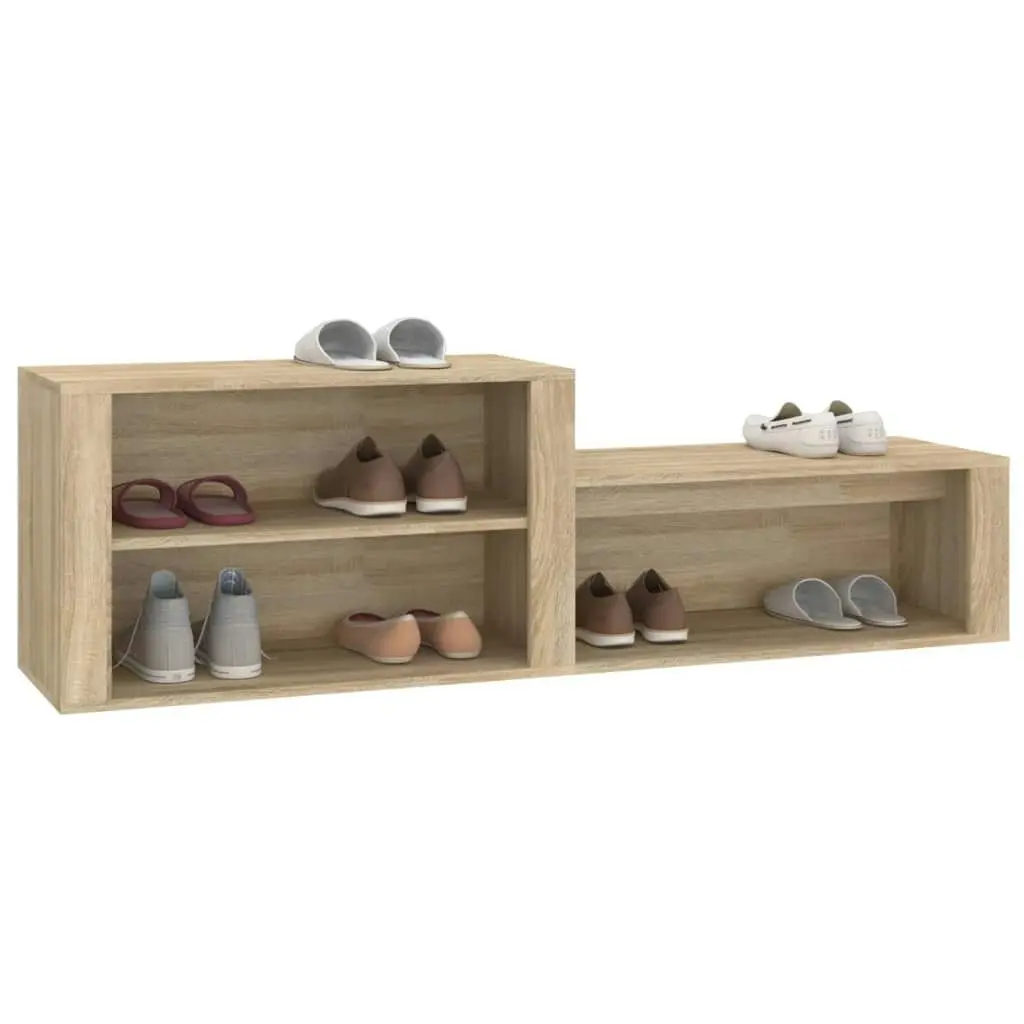 Shoe Cabinet Sonoma Oak 150x35x45 cm Engineered Wood 816915