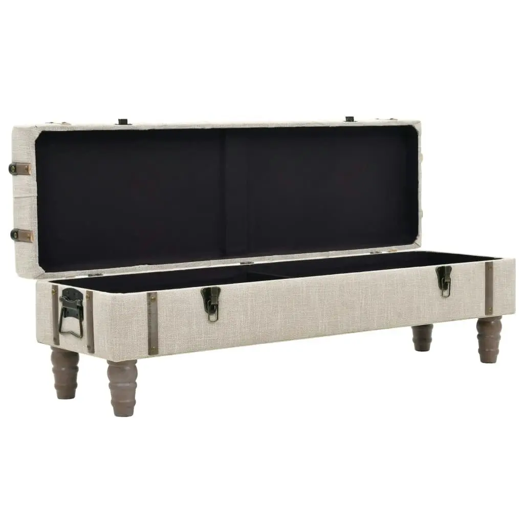 Storage Bench Solid Wood and Steel 111x34x37 cm 245763