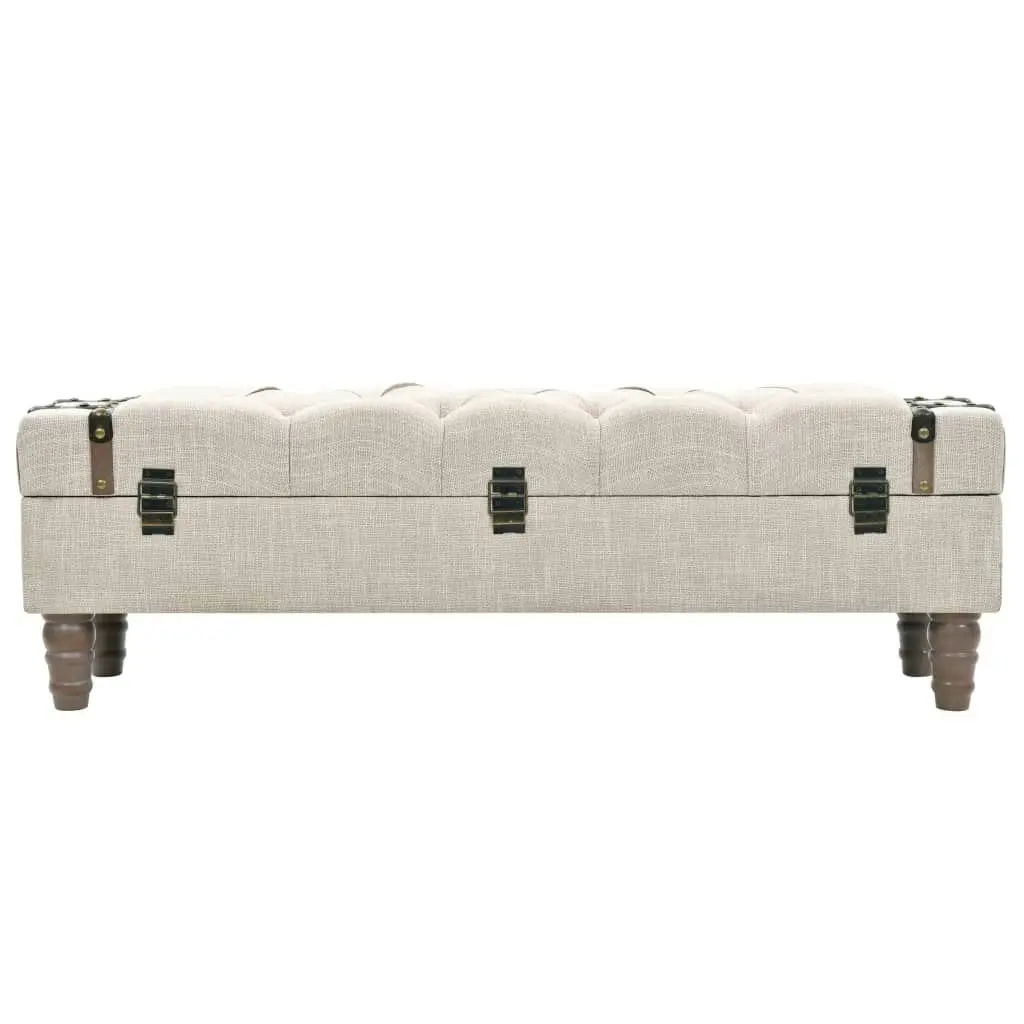 Storage Bench Solid Wood and Steel 111x34x37 cm 245763