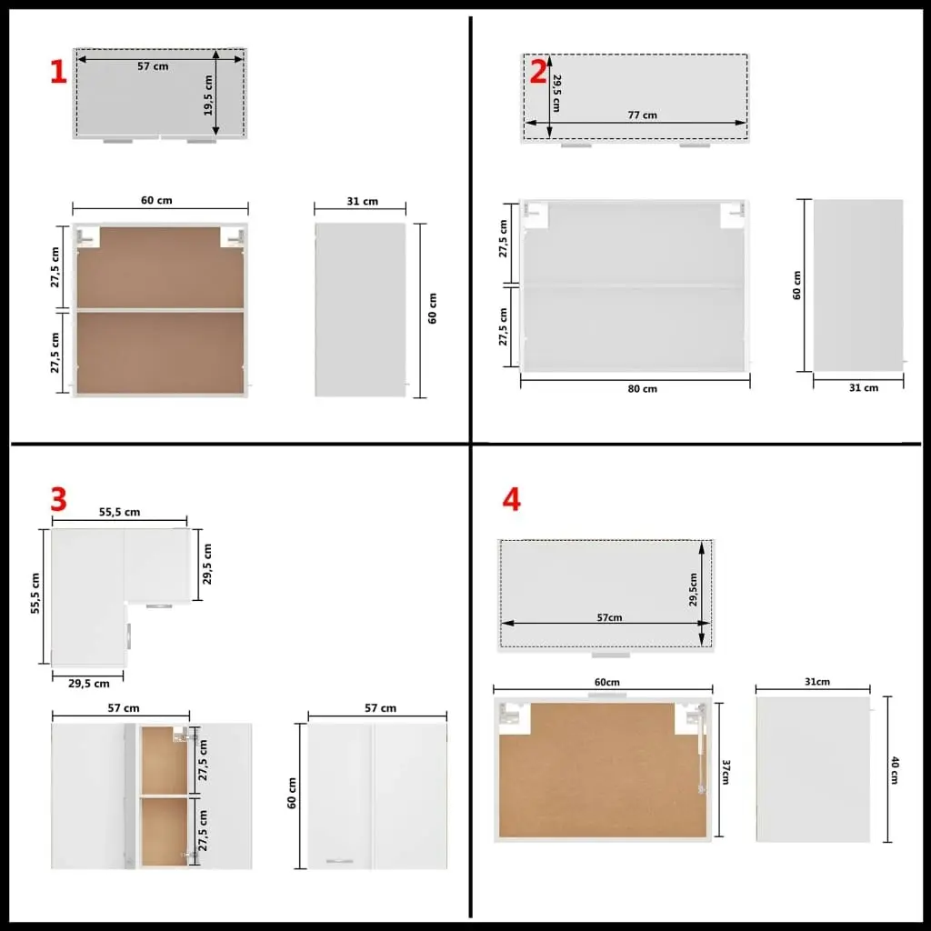 11 Piece Kitchen Cabinet Set White Engineered Wood 3067664