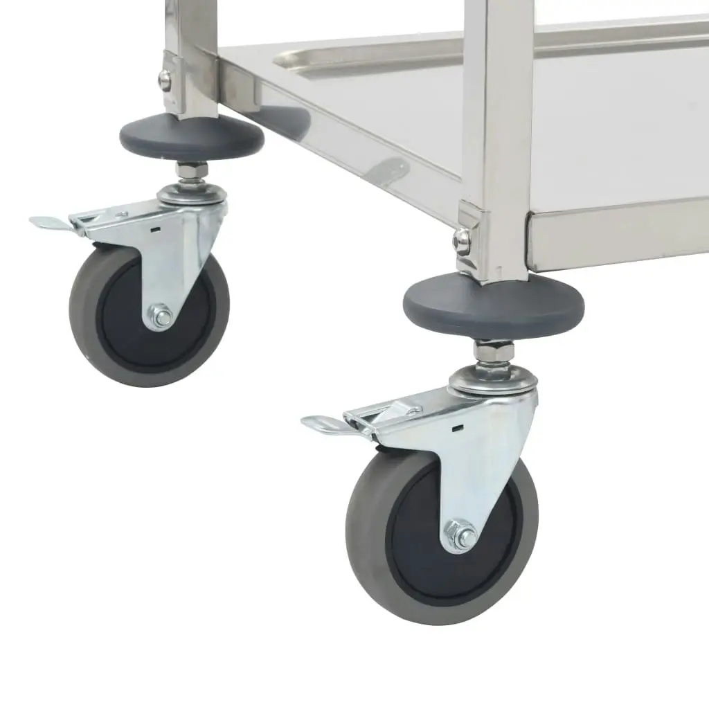 2-Tier Kitchen Trolley 96.5x55x90 cm Stainless Steel 50912