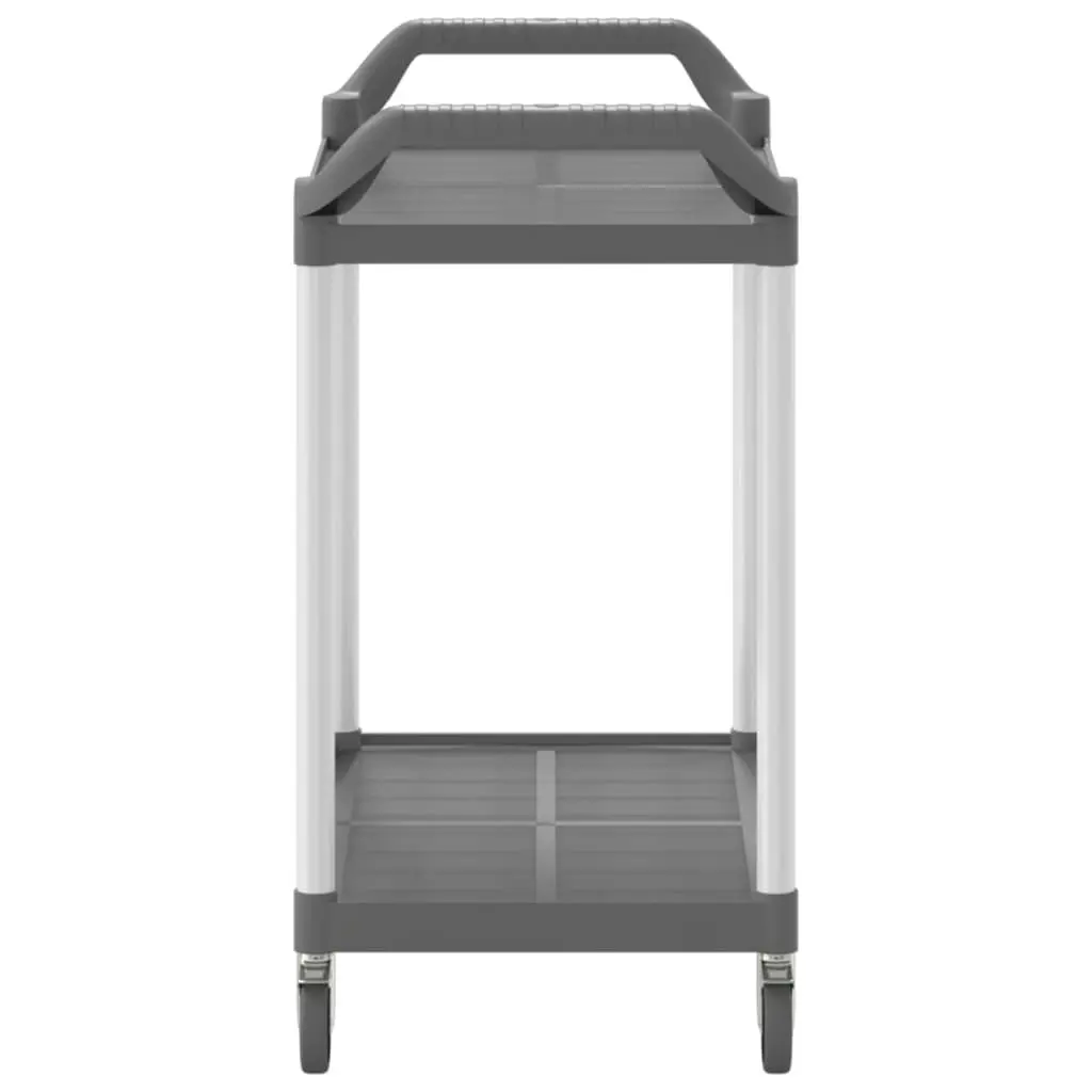 2-Tier Trolley Grey 99x50x97 cm Aluminium 30325