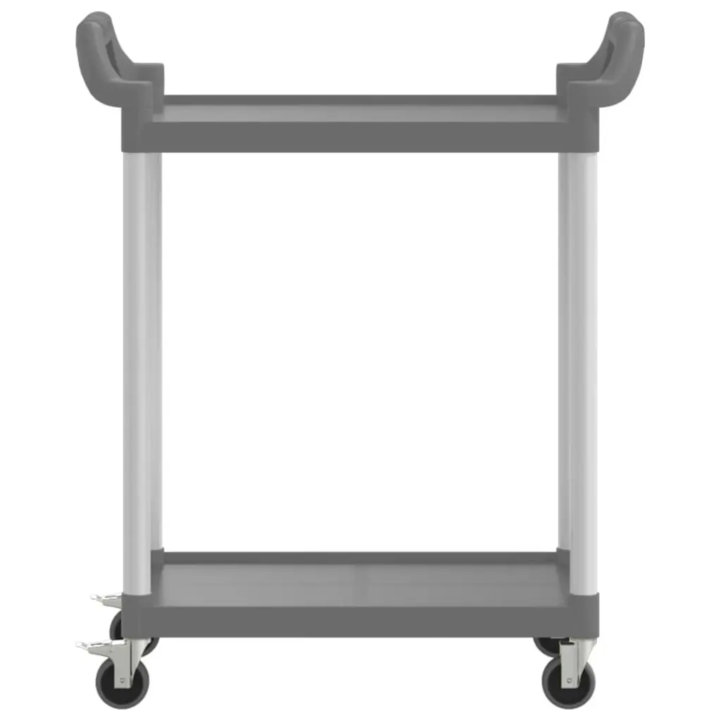 2-Tier Trolley Grey 81x41x92 cm Aluminium 30327