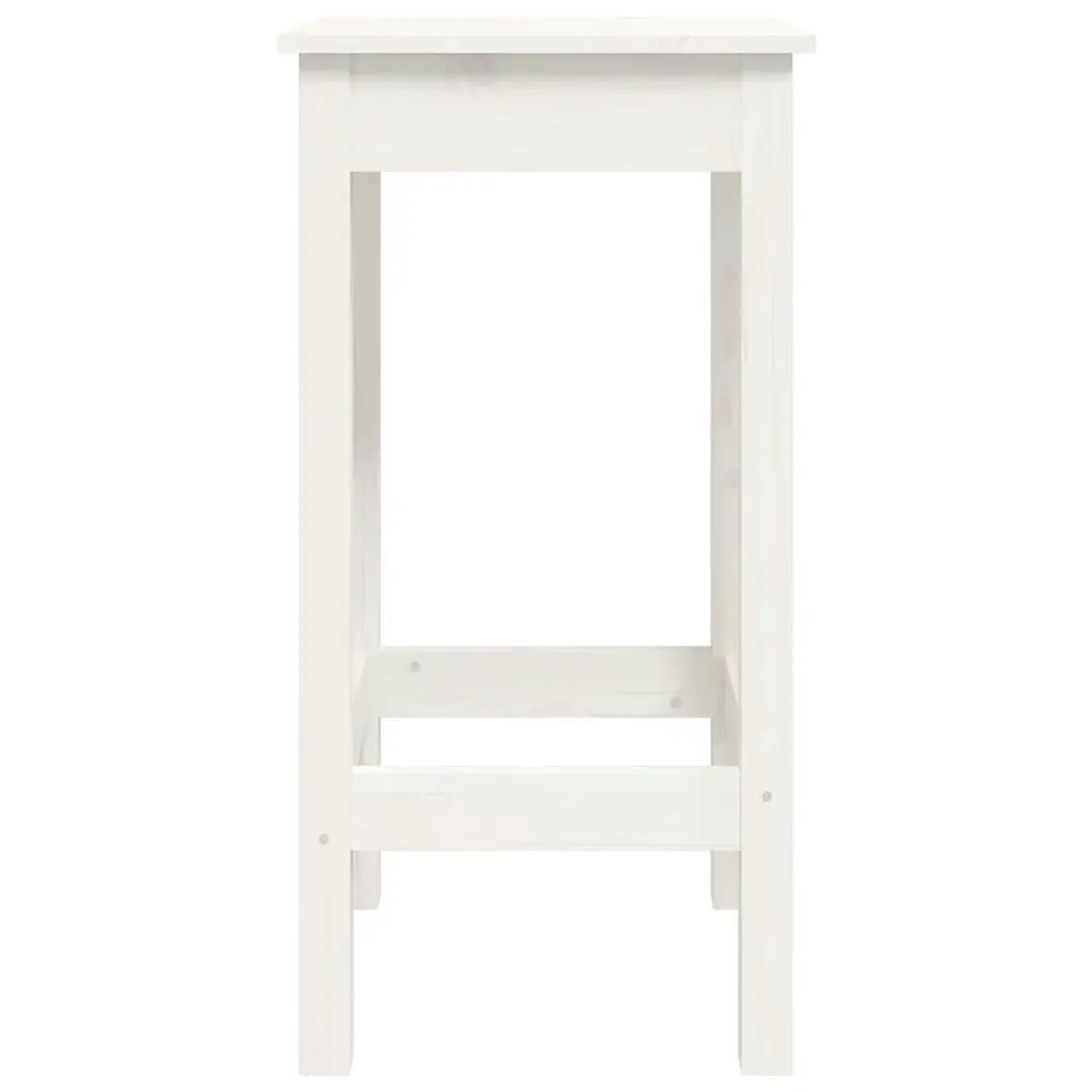 3 Piece Bar Set White Solid Wood Pine 3124728