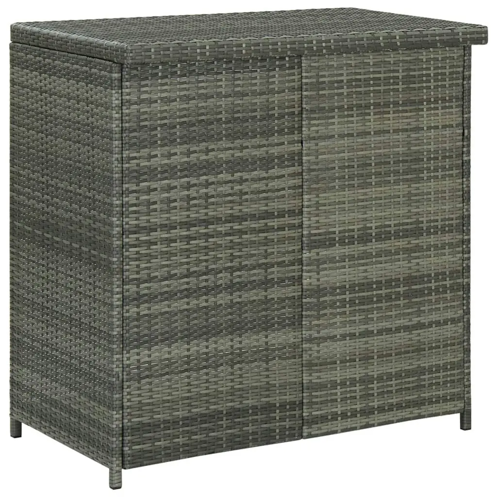 3 Piece Bar Set Poly Rattan Grey 313472