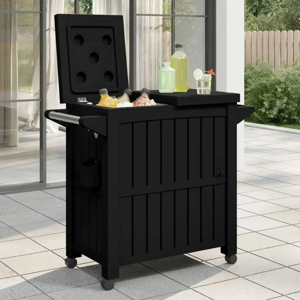 3-in-1 Serving Cart Black Polypropylene 364169