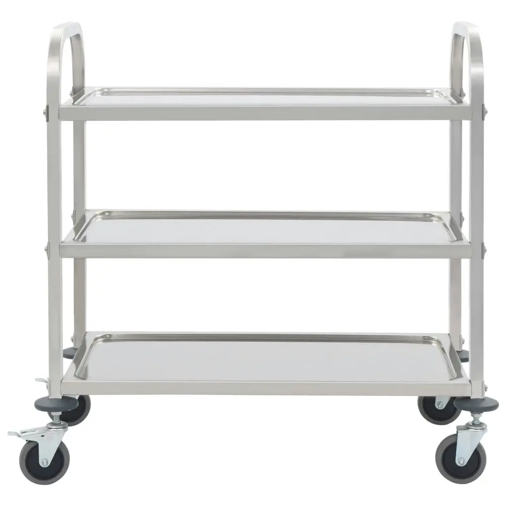 3-Tier Kitchen Trolley 95x45x83.5 cm Stainless Steel 50915