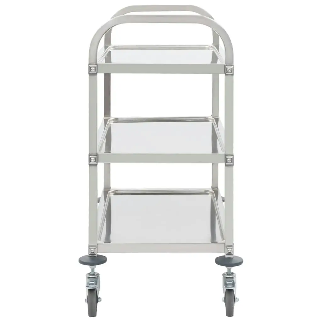 3-Tier Kitchen Trolley 95x45x83.5 cm Stainless Steel 50915