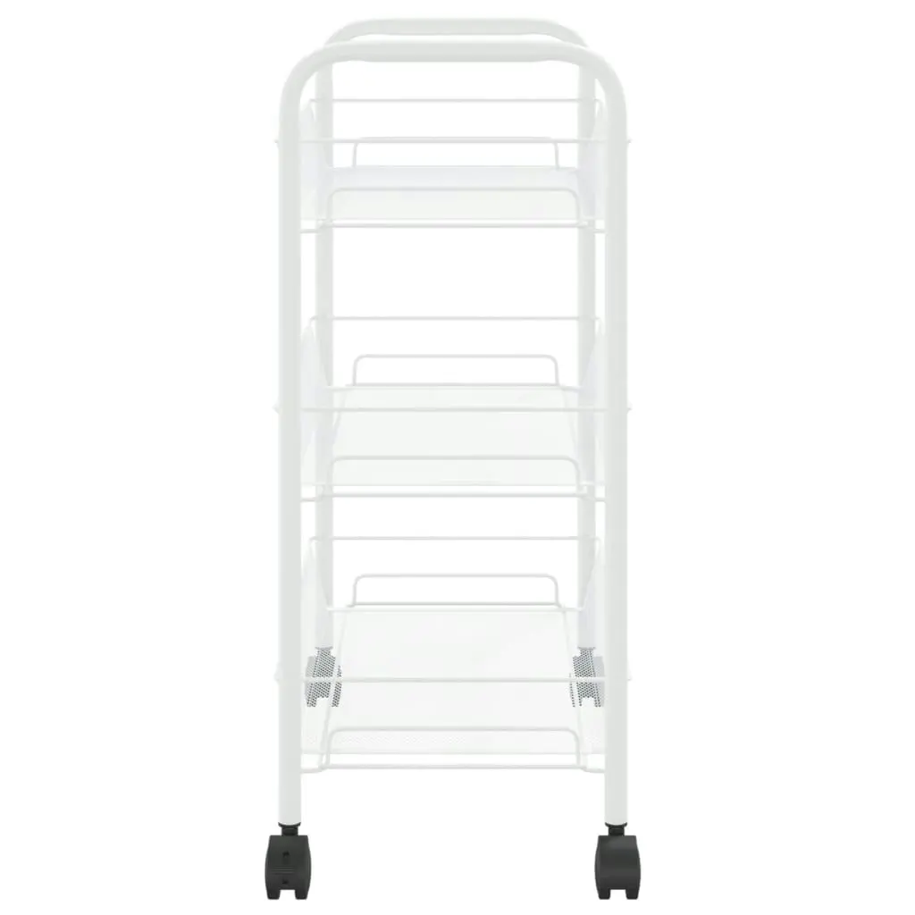 3-Tier Kitchen Trolley White 46x26x64 cm Iron 336323