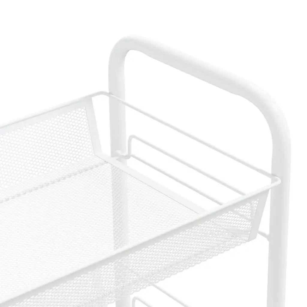 3-Tier Kitchen Trolley White 46x26x64 cm Iron 336323