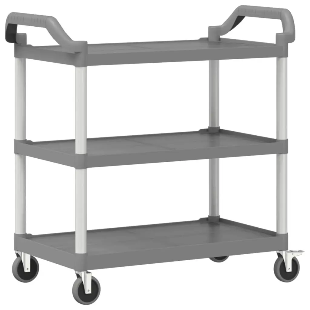 3-Tier Trolley Grey 99x50x96 cm Aluminium 30319