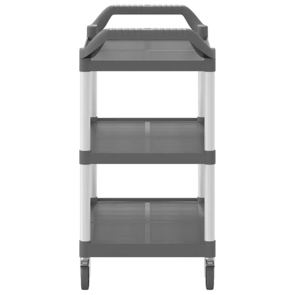 3-Tier Trolley Grey 99x50x96 cm Aluminium 30319