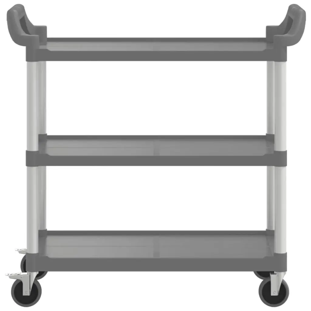 3-Tier Trolley Grey 99x50x96 cm Aluminium 30319