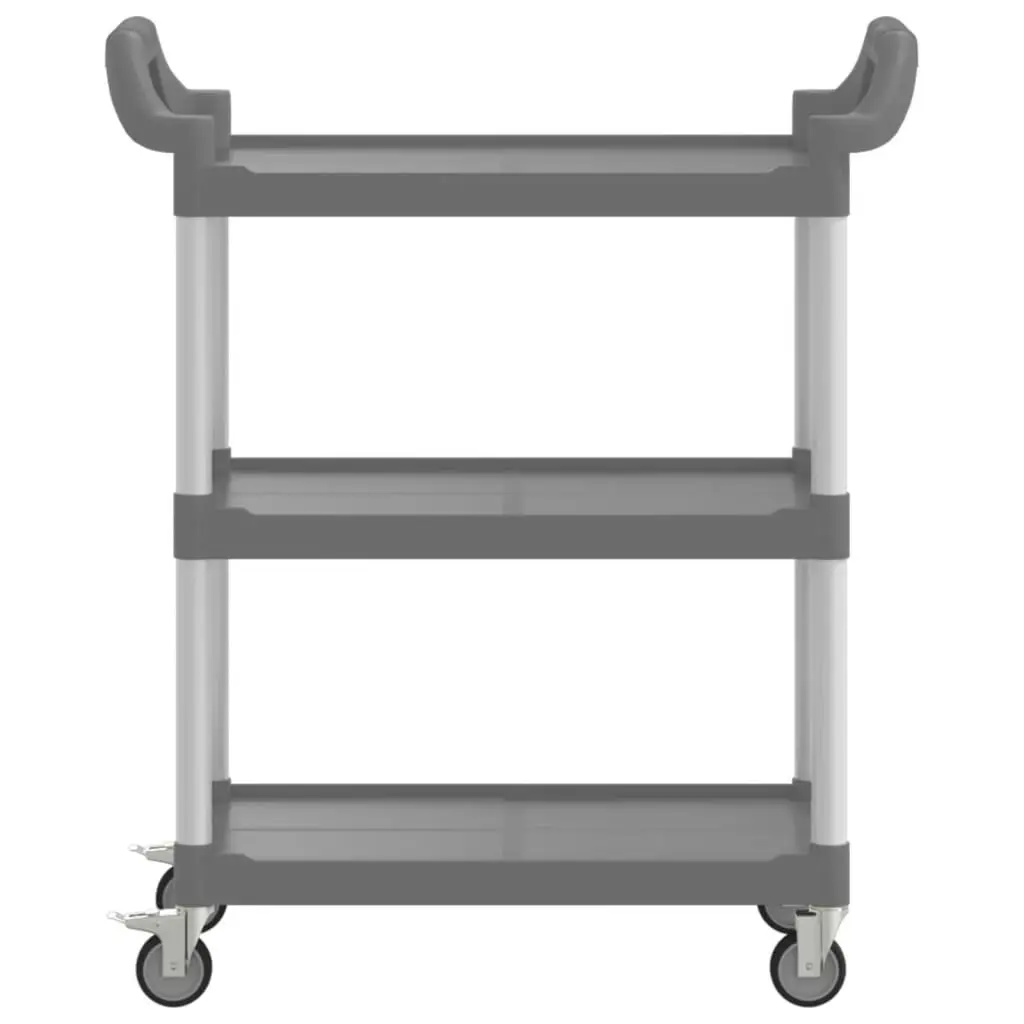 3-Tier Trolley Grey 81x41x92 cm Aluminium 30321