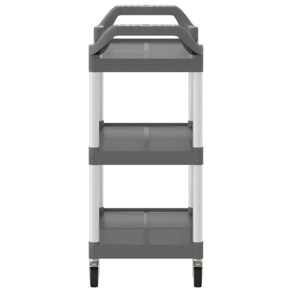 3-Tier Trolley Grey 81x41x92 cm Aluminium 30321