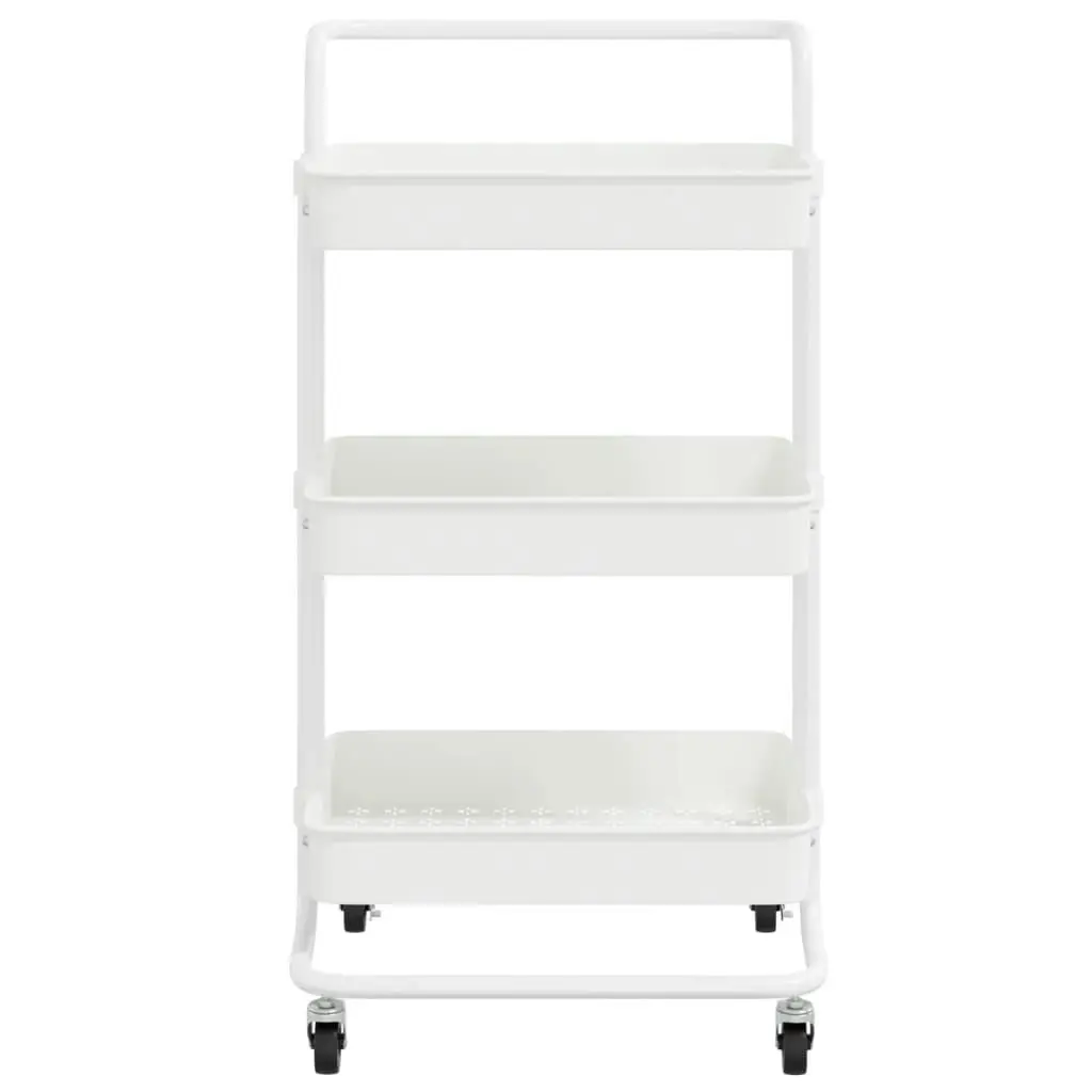 3-Tier Kitchen Trolley White 42x35x85 cm Iron and ABS 336336