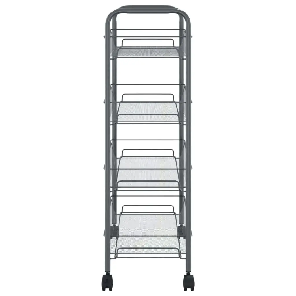 4-Tier Kitchen Trolley Grey 46x26x85 cm Iron 336327