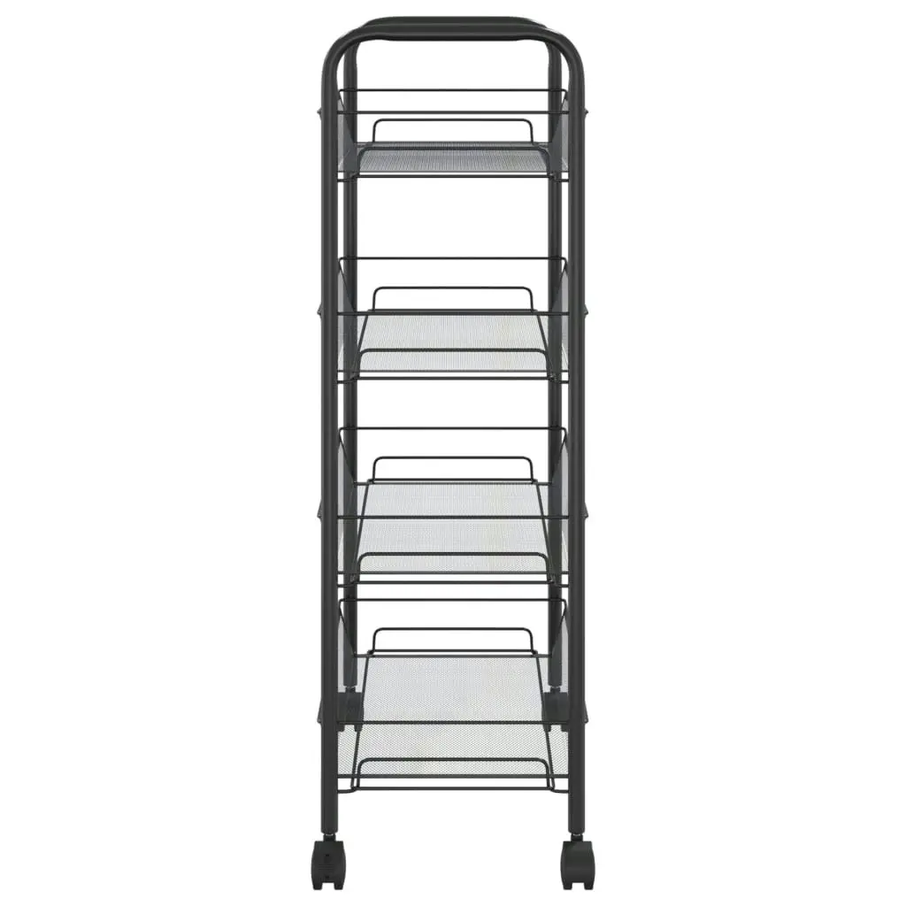 4-Tier Kitchen Trolley Black 46x26x85 cm Iron 336325