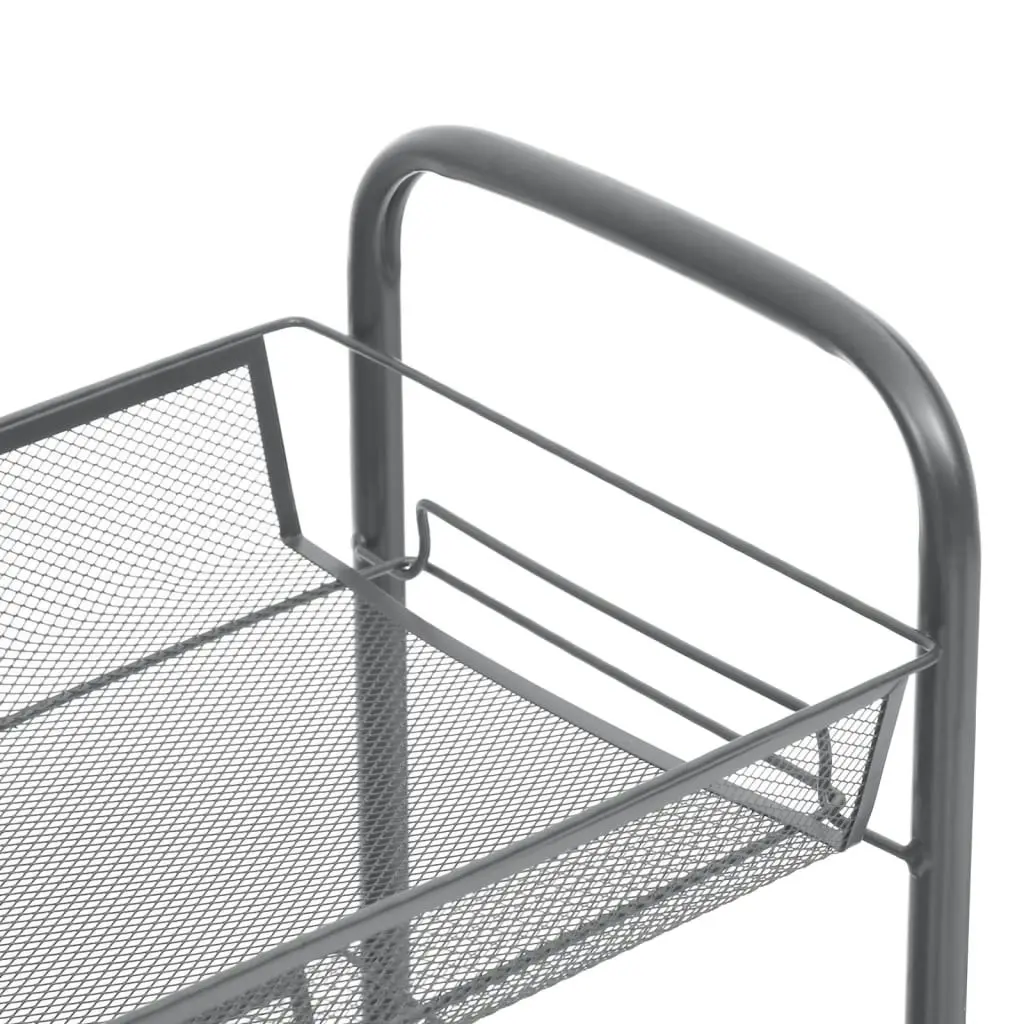 5-Tier Kitchen Trolley Grey 46x26x105 cm Iron 336330